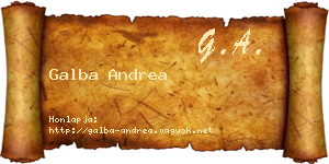 Galba Andrea névjegykártya